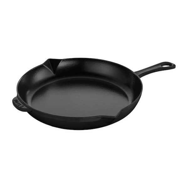 staub Cast Iron 12 in. Cast Iron Frying Pan in Black