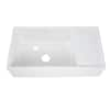 Whitehaus Quatro Alcove Reversible Fireclay Kitchen Sink WHQD540, Biscuit