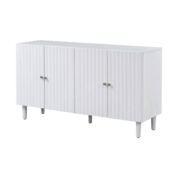 Unbranded 58.1 in. W x 16.6 in. D x 32.1 in. H White Linen Cabinet