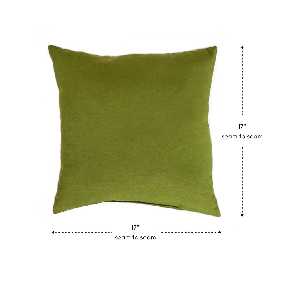 Hunter Green 17" Square Outdoor Throw Pillow Set