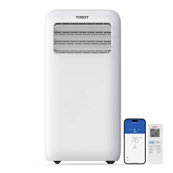 Tosot AOMI 12,000BTU (8,000 BTU SACC) Portable Air Conditioner WiFi Control, 3-in-1 AC, Dehumidifier, Fan, Up to 400 sq. ft.