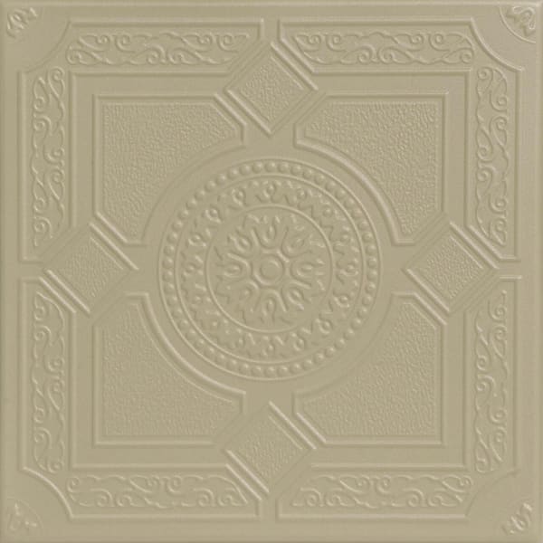 À LA MAISON Kensington Gardens Foam Ceiling Tiles - Glue-Up Plain White, Pack Of 8 Covers 21.6 Sq Ft