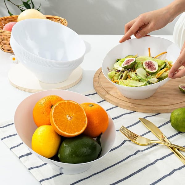 Anqtovp 20 White White Family Plastic Serving