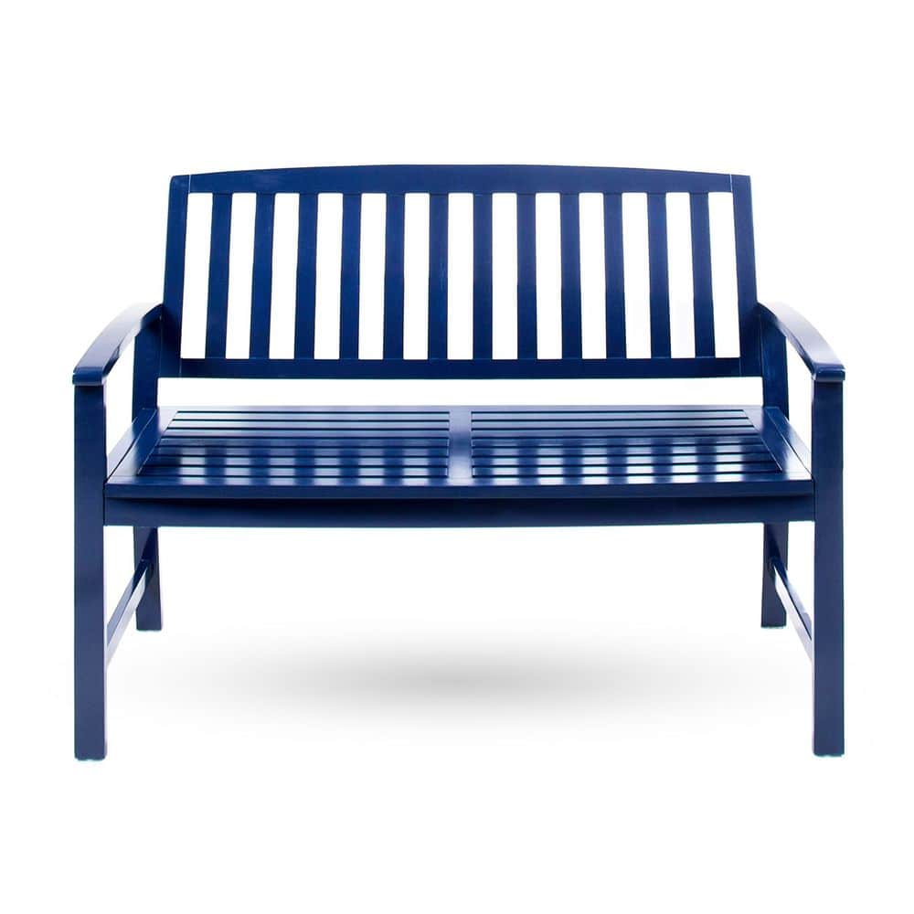 48 in. Acacia Wood Outdoor Bench, Blue price history on PriceWatchPro