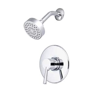 I2 1-Handle Wall Mount Shower Faucet Trim Kit in Polished Chrome (Valve not Included)
