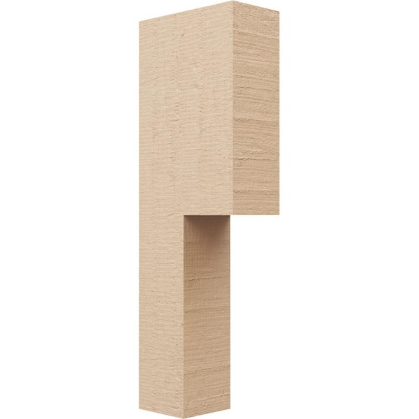 Ekena Millwork 4 in. x 24 in. x 8 in. Thin Chapel Hill Rough Cedar Woodgrain TimberThane Corbel, Primed Tan