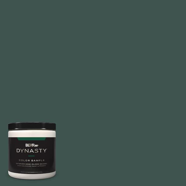 BEHR DYNASTY 8 oz. #480F-7 Sycamore Tree Semi-Gloss Enamel Stain-Blocking Interior/Exterior Paint & Primer Sample