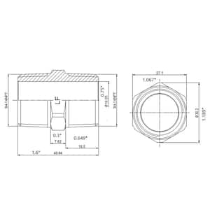 3/4 in. x Close MIP Brass Hex Nipple Fitting