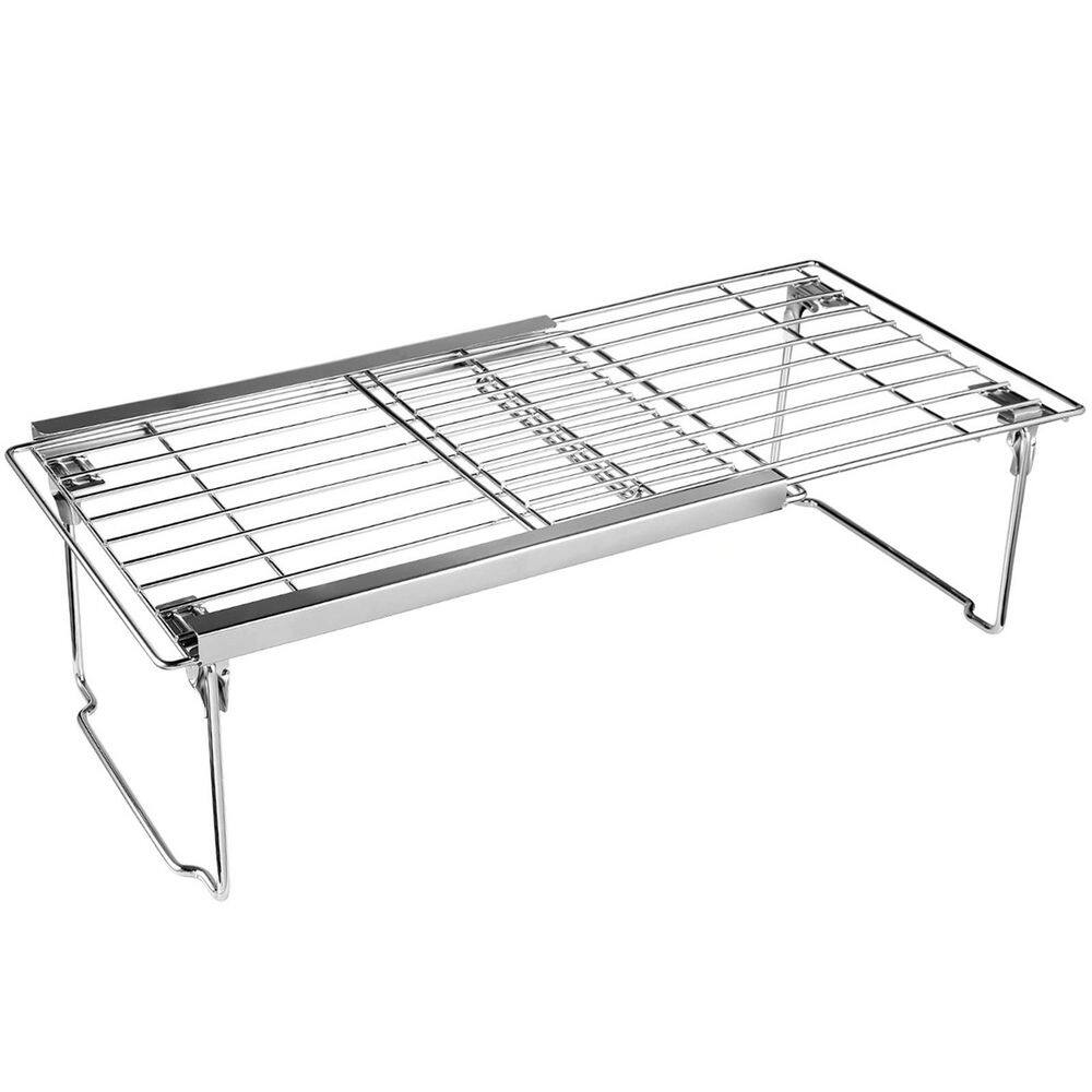 1-Shelf White Expandable Adjustable Heavy Duty Storage Organizer for Kitchen Cabinet Pantry Refrigerator