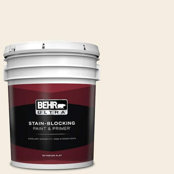 BEHR ULTRA 5 gal. #760C-1 Toasted Marshmallow Flat Exterior Paint & Primer