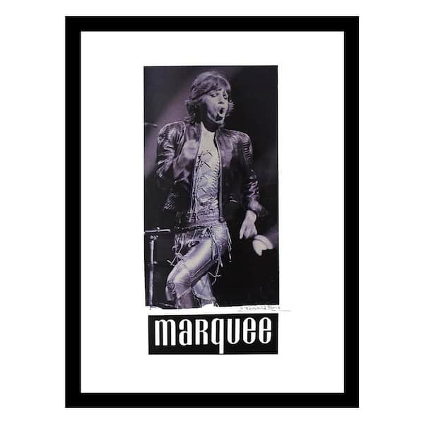 VENICE BEACH Collections Mick Jagger Performing at his best by Fairchild Paris Framed Graphic Print Abstract Poster Art Print 18 in. x 14 in.