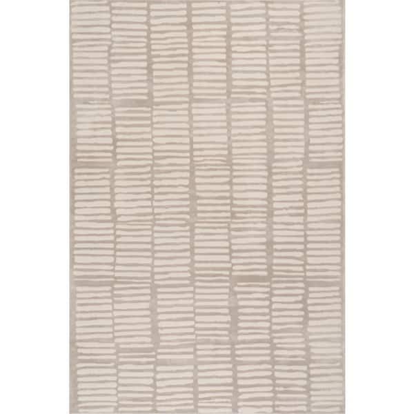 Cranbury Plush Textured Washable Grey 8 ft. x 10 ft. Indoor Area Rug