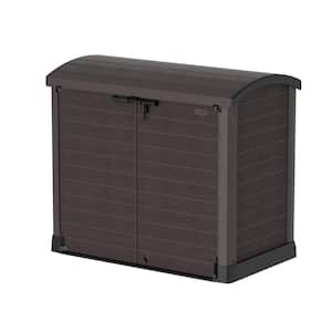 Store-away 317 Gal. 4 ft. 9 in. x 2 ft. 8 in. x 4 ft. 1 in. Brown Resin Horizontal Storage Shed Arc Lid Deck Box