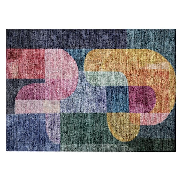 Chantille Machine Washable Indoor/Outdoor Abstract ACN1122 Green 1 ft. 8 in. x 2 ft. 6 in. Area Rug
