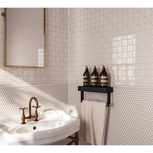 Le Cafe 12 in. x 12 in. White Porcelain Mosaic Tile (10 sq. ft. /Case)