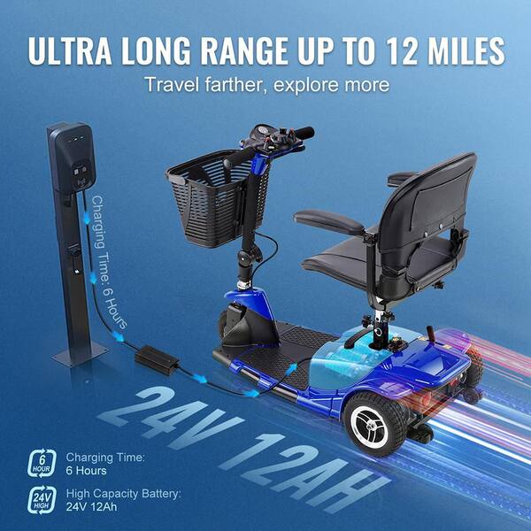 SKYSHALO 3 Wheel Folding Mobility Scooter for Adults & Seniors