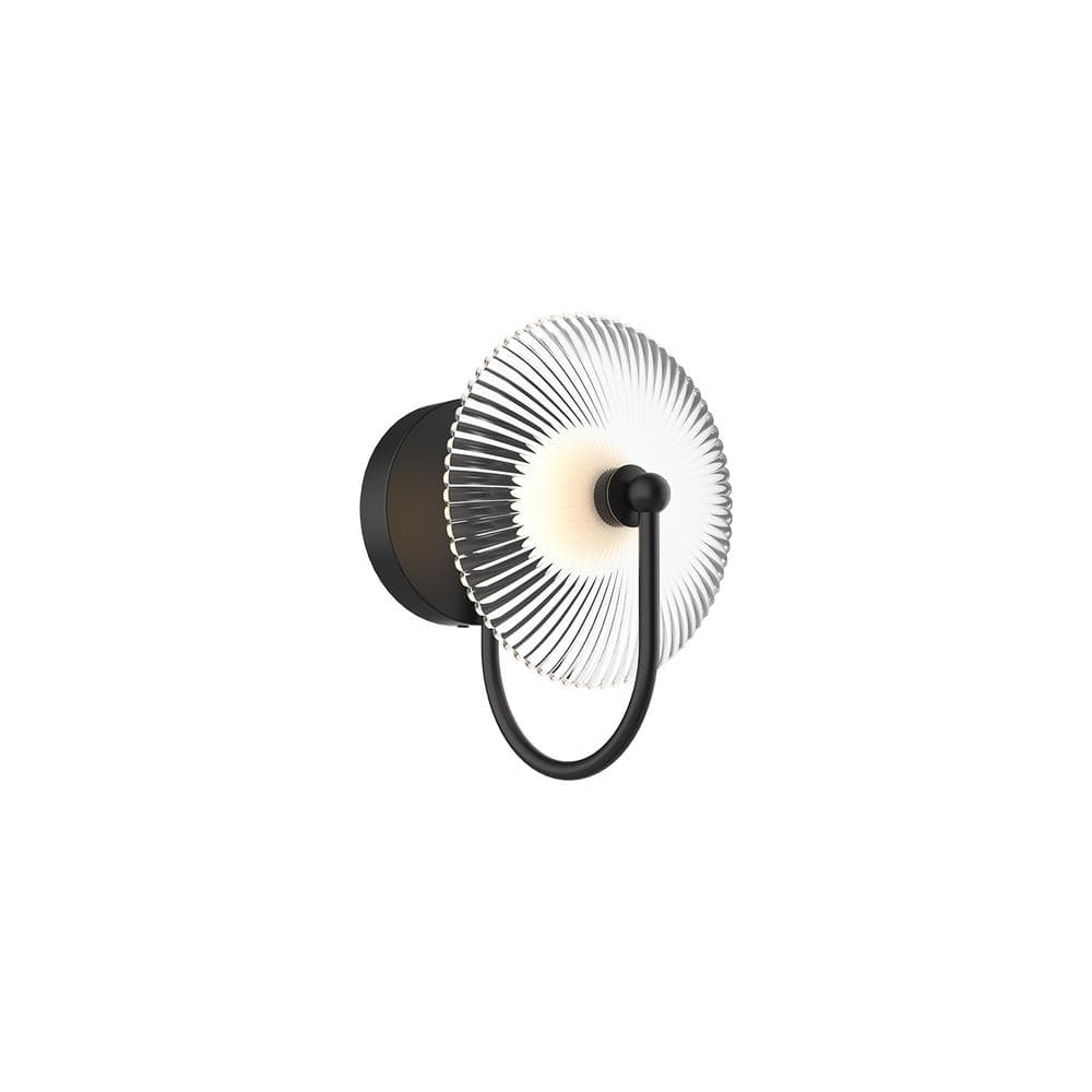 Matte Black Glass Dimmable LED Wall Sconce