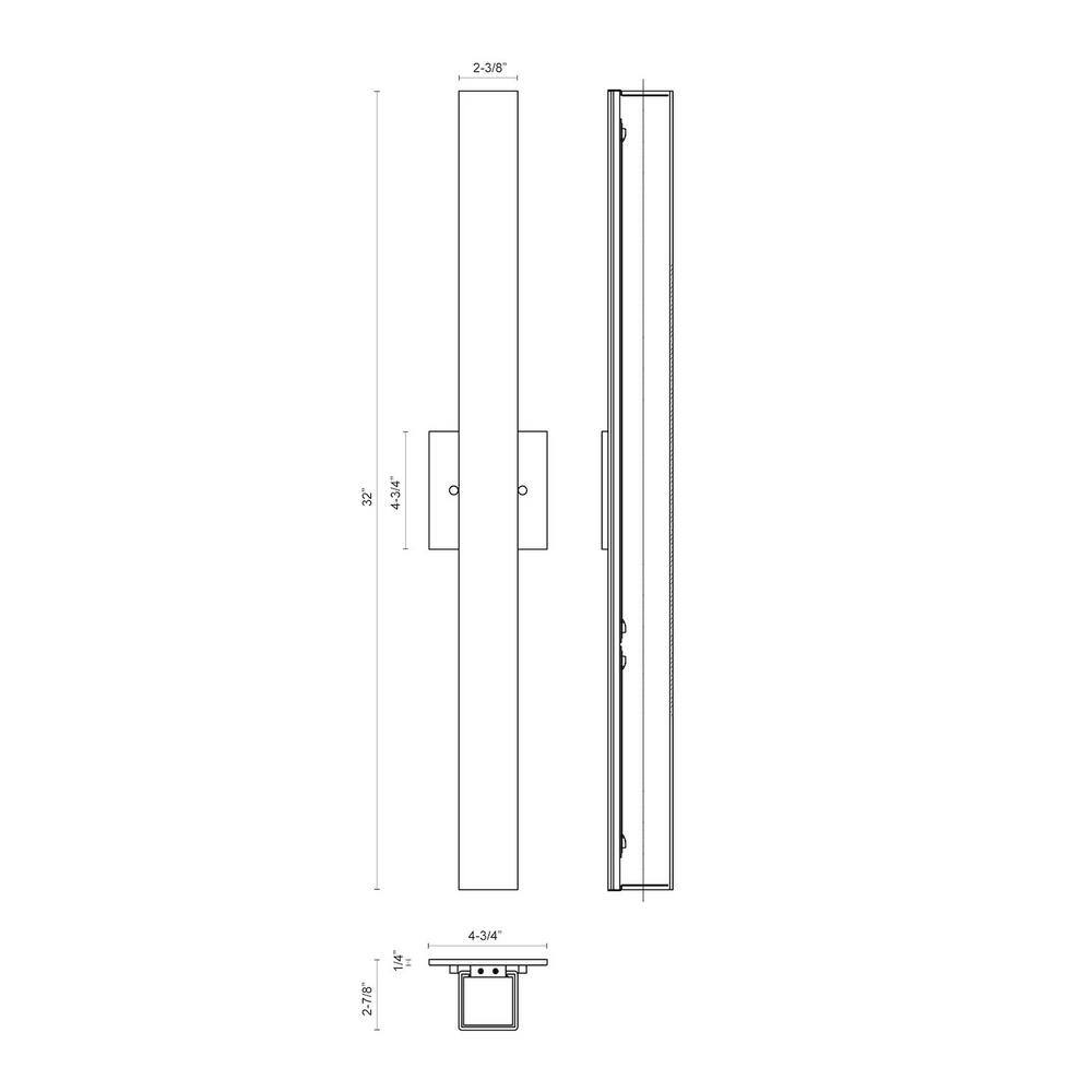 Melville 32" Brushed Nickel Dimmable LED Wall Sconce with Opal Glass