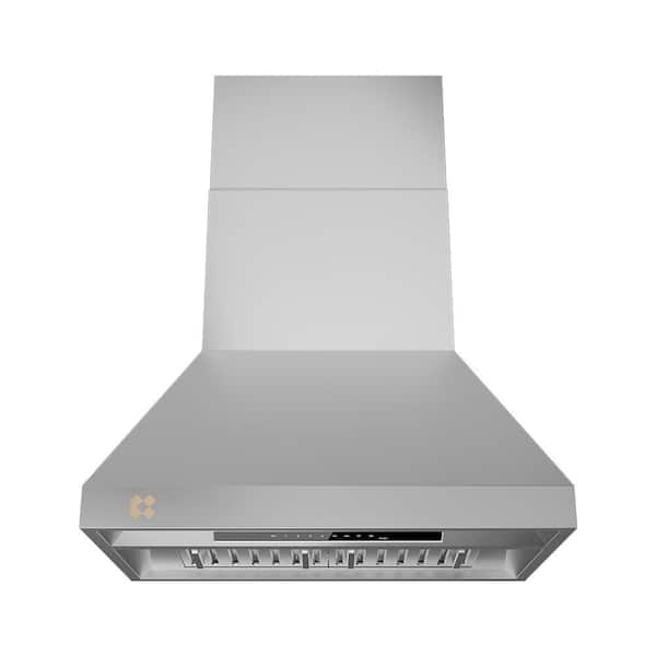 JEREMY CASS 36 in. Convertible Vent Wall Mounted Range Hood in Stainless Steel with Smart Control and 4-Speed Levels