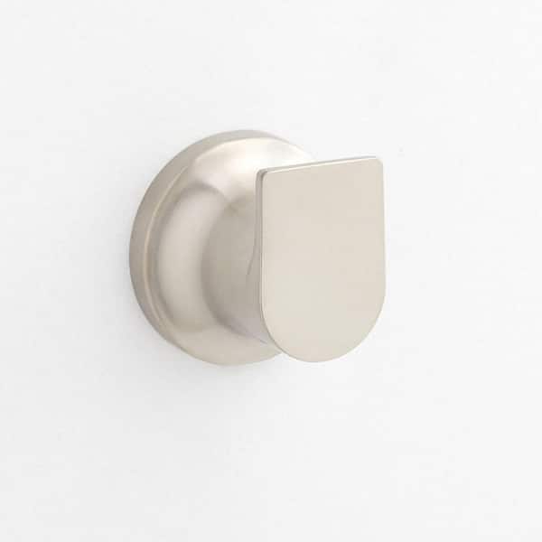 SIGNATURE HARDWARE Berwyn Knob Robe/Towel Hook in Brushed Nickel