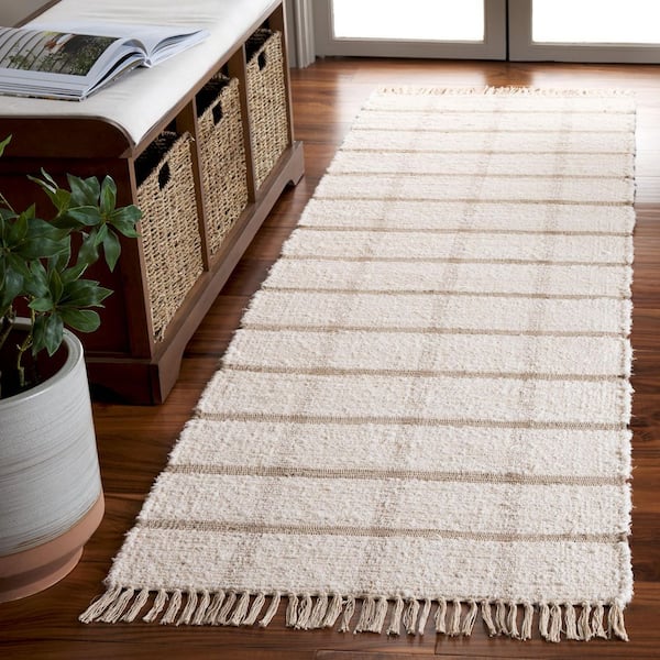 Montauk 2 ft. x 8 ft. Ivory/Beige Geometric Lattice Runner Rug