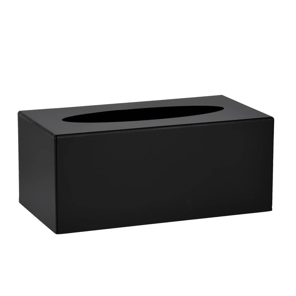 Alpine Industries Acrylic Facial Tissue Box Cover  Rectangular  Black