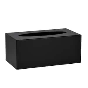 4 in. Acrylic Rectangular Tissue Box Container in Black