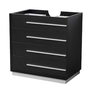 Livello 30 in. Bathroom Vanity Cabinet Only in Black