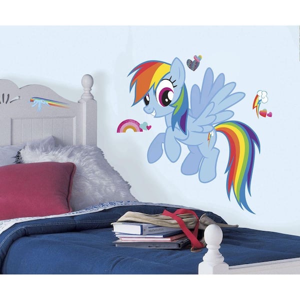 RoomMates 25.8 in. x 30.4 in. Rainbow Dash Peel and Stick Giant Wall Decal