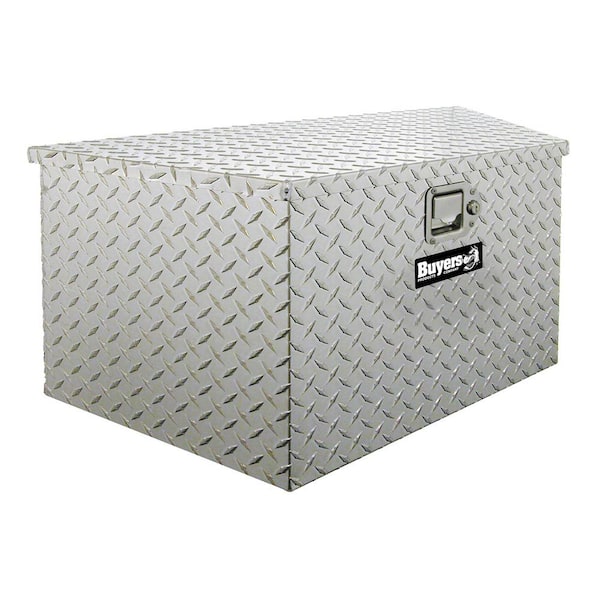 Buyers Products Company 18.5 in. x 15 in. x 49 in. Diamond Plate Tread Aluminum Trailer Tongue Truck Tool Box