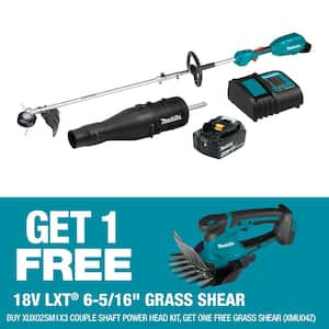 LXT 18V Brushless Cordless Couple Shaft Power Head Kit with 13 in. String Trimmer and Leaf Blower Attachments, 4.0Ah