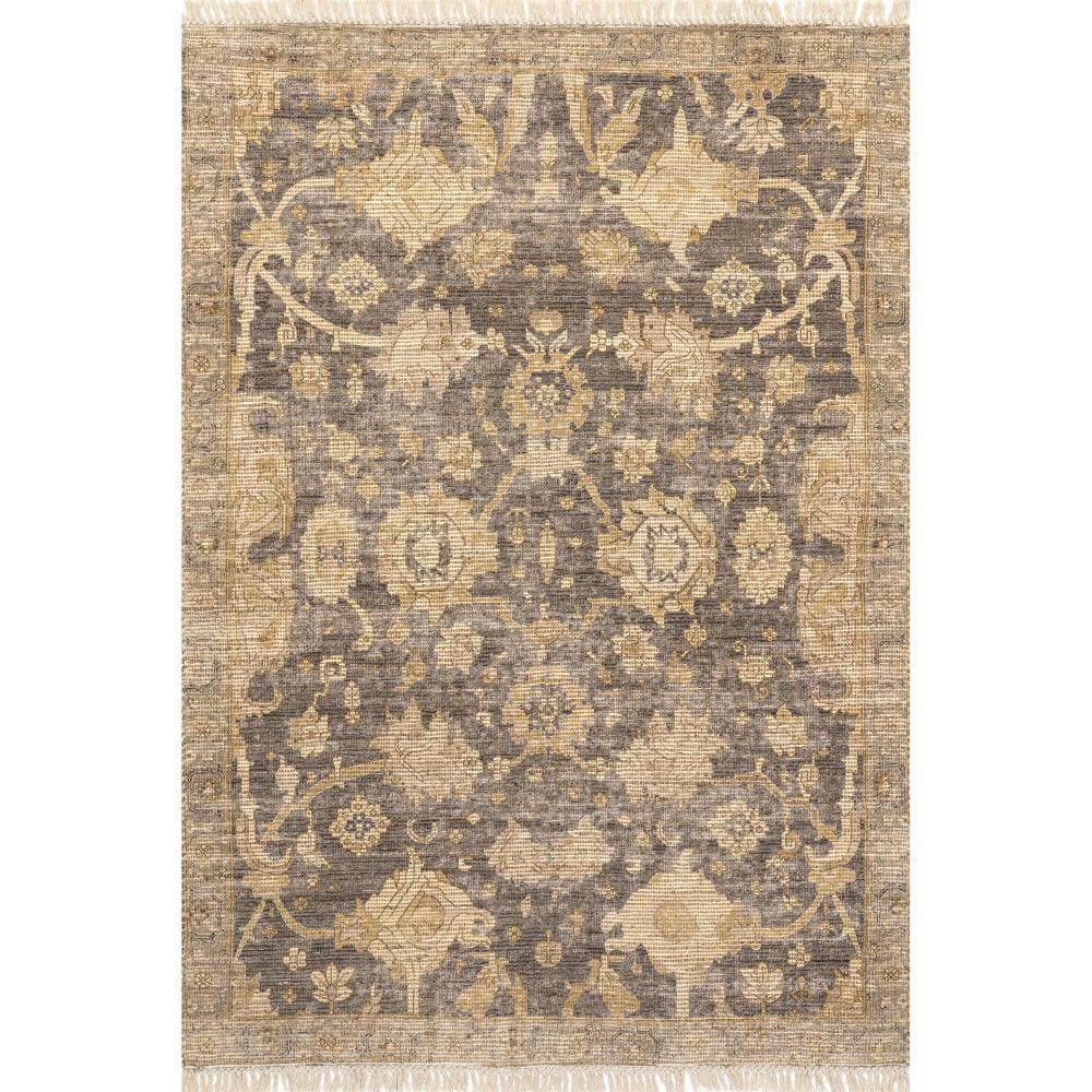 Dark Brown 6 ft. x 9 ft. Marigold Vintage Tasseled Indoor/Outdoor Patio Area Rug price history on PriceWatchPro