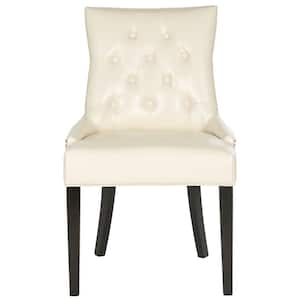 Harlow Off-White/Black Faux Leather Side Chair (Set of 2)
