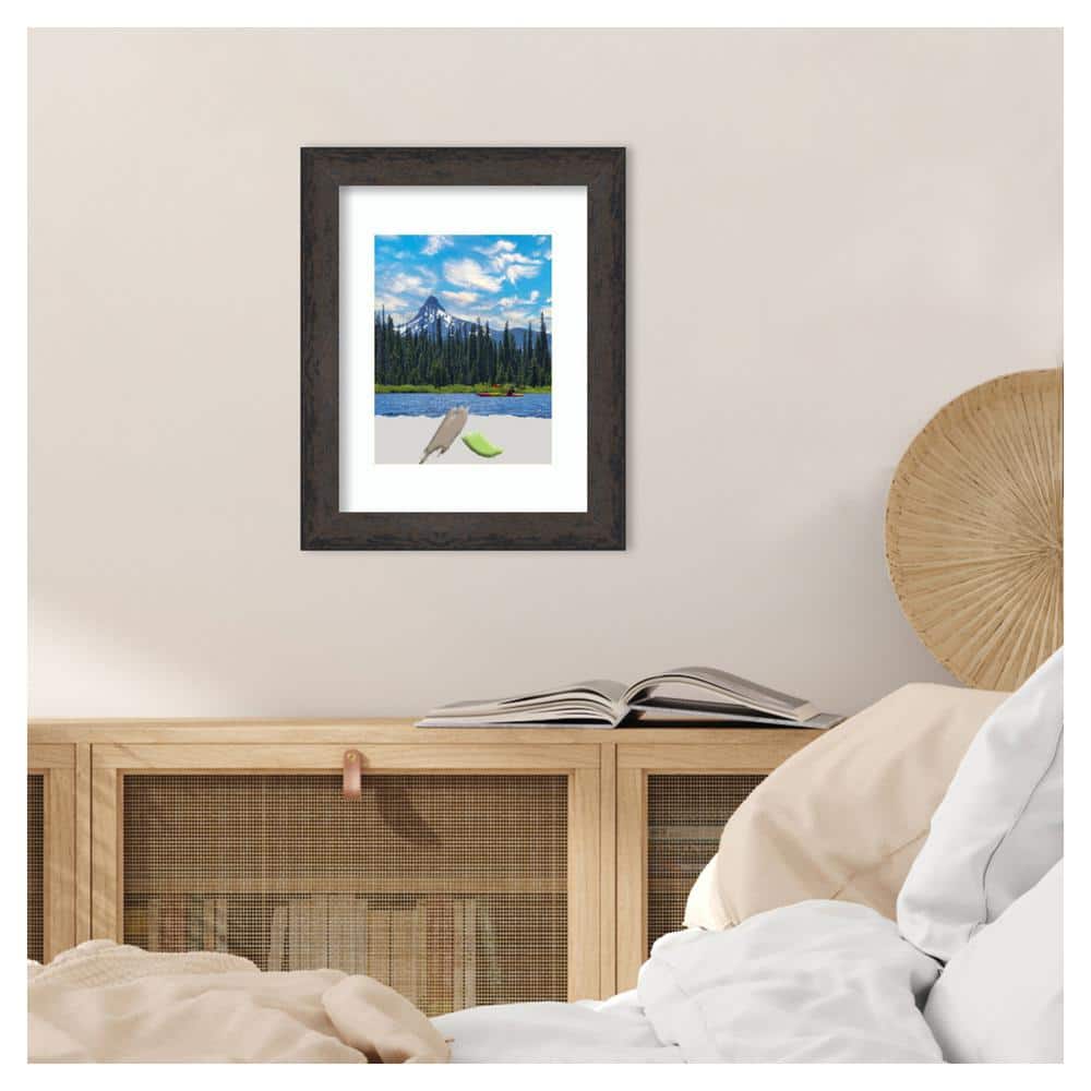 Dappled Black Brown Matte Wood Rectangle Picture Frame