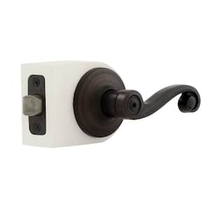Lido Venetian Bronze Privacy Bed/Bath Door Handle with Microban Antimicrobial Technology and Lock