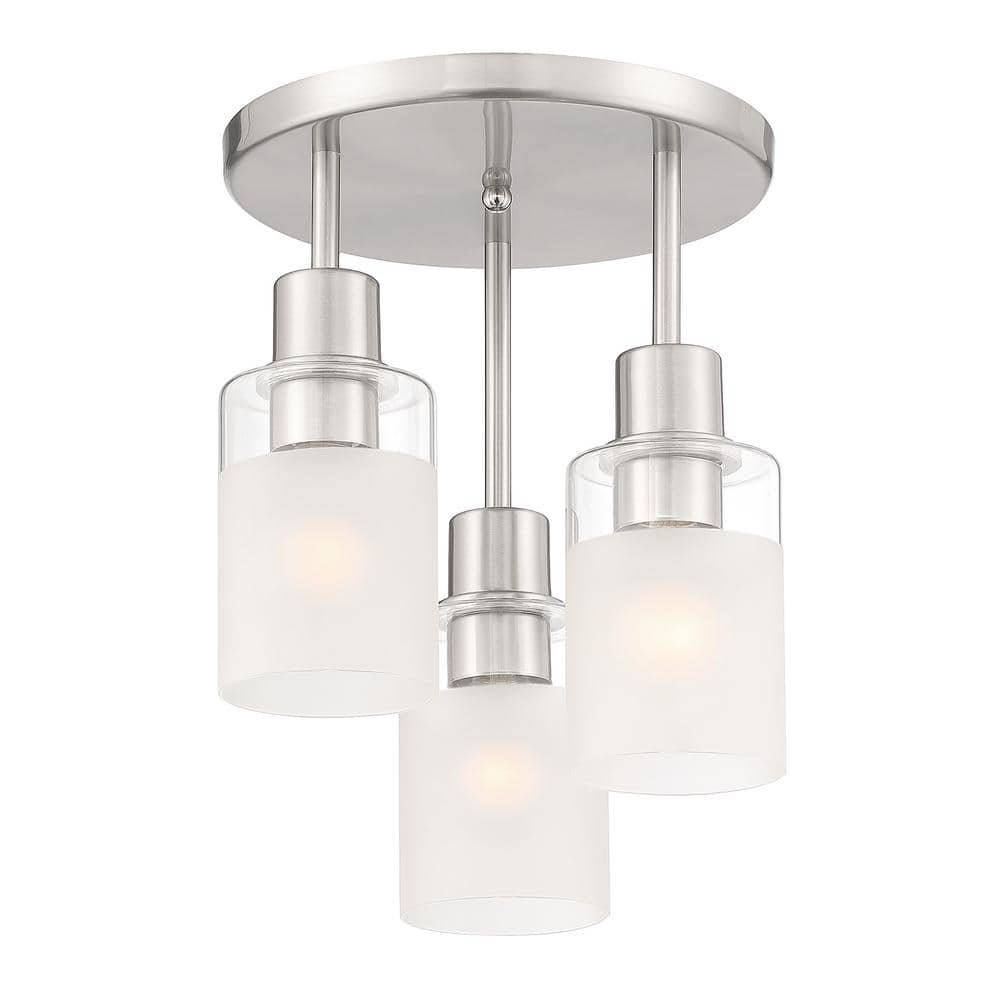 Designers Fountain Cedar Lane 11 in. 3-Light Modern Brushed