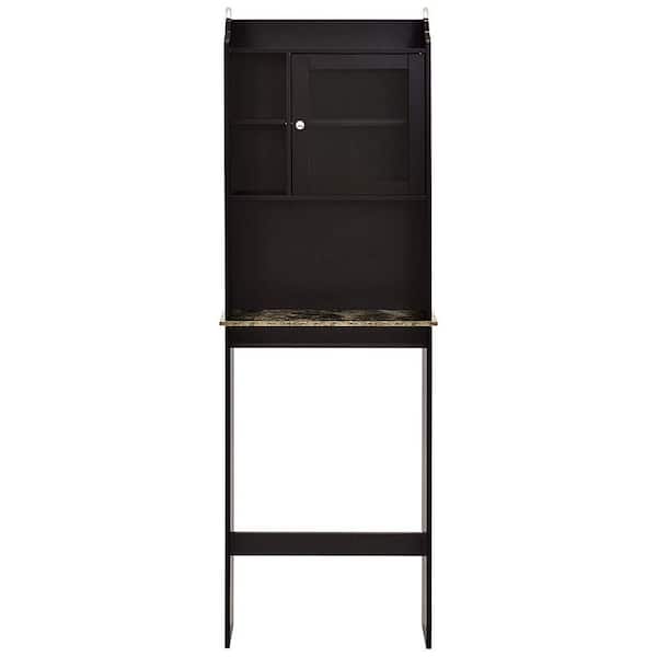 taholi 7.5 in. W x 23.22 in. D x 68.1 in. H Black Linen Cabinet