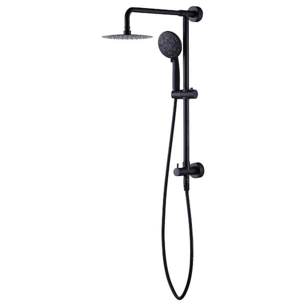 WOWOW Single Handle 7 Spray Patterns Wall Mounted Shower Faucet with ...