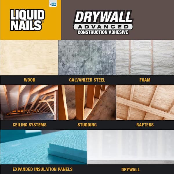liquid nails drywall subfloor construction adhesive dwp 40 44 600