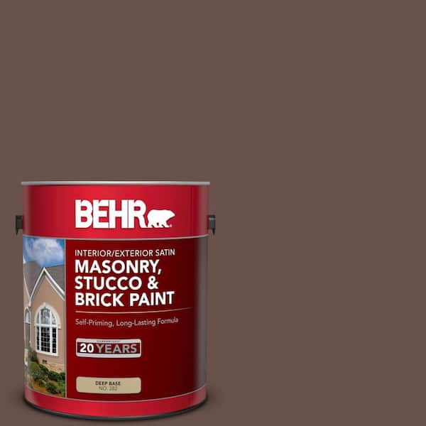 BEHR 1 gal. #SC-111 Wood Chip Satin Interior/Exterior Masonry, Stucco and Brick Paint