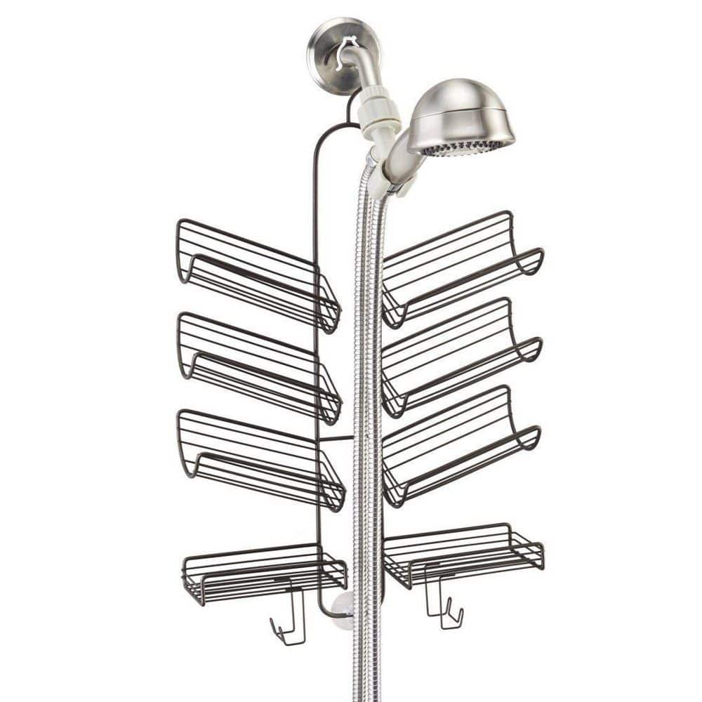 Bronze Metal Hanging Shower Caddy with Suction Mount