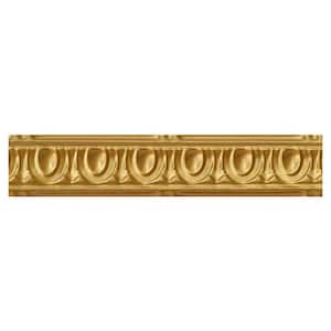 Puffy Arches 0.012 in. x 2.56 in. x 48 in. Metal Bed Moulding Nail-Up Tin Cornice in Gold Nugget (48 in. ft./Pack)