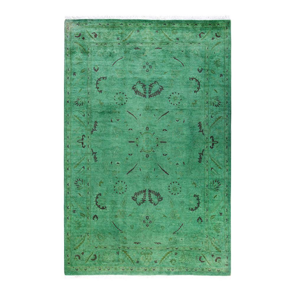 Fine Vibrance Green 4 ft. x 6 ft. Solid Wool Indoor Area Rug price history on PriceWatchPro