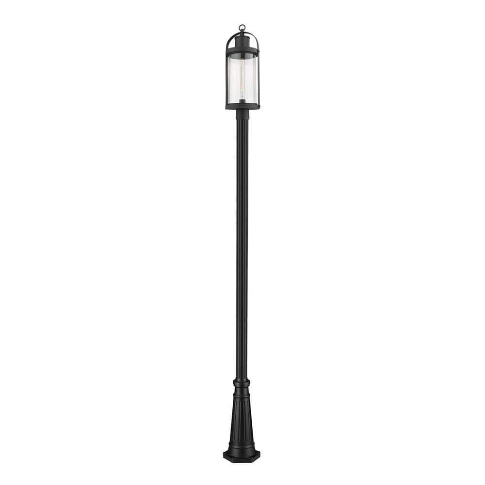 Roundhouse 1Light Black 118.75 in. Aluminum Hardwired Outdoor Weather
