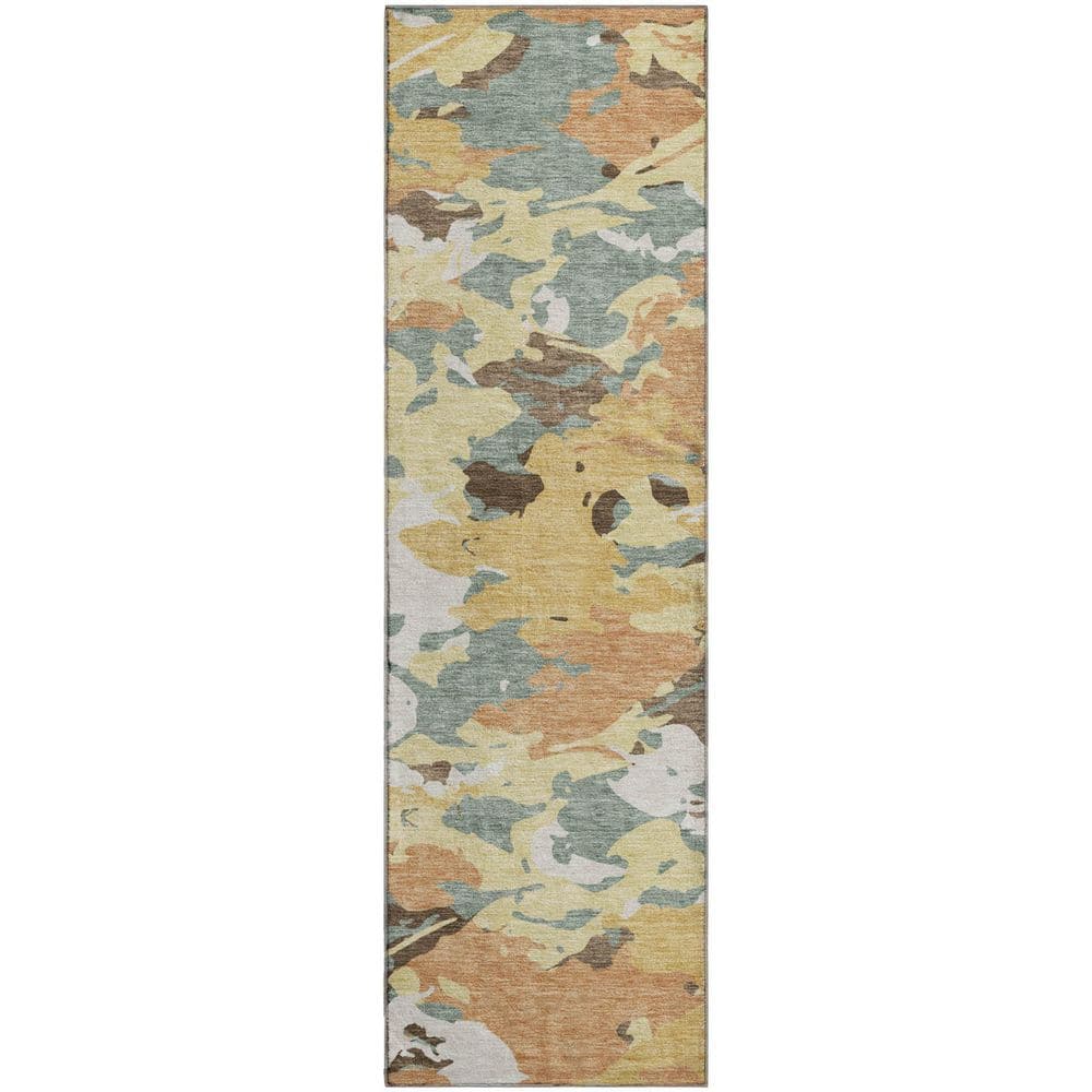 Mayfield Premium Machine Washable Abstract AMF2497 Gold 2 ft. x 7 ft. Runner Rug price history on PriceWatchPro