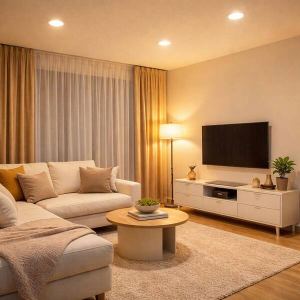 J&H LED 5/6 in. Can Light 5-Color Selectable Dimmable Remodel