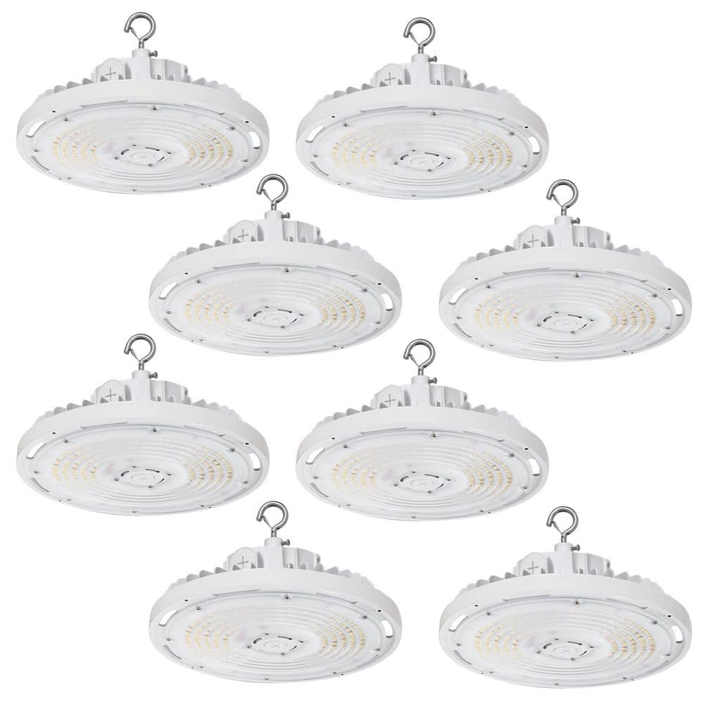 8-Pack 13 in. White 1000-Watt Equivalent Integrated LED UFO High Bay Light Fixture, 5000K 34800Lumens, 0-10V Dimmable price history on PriceWatchPro