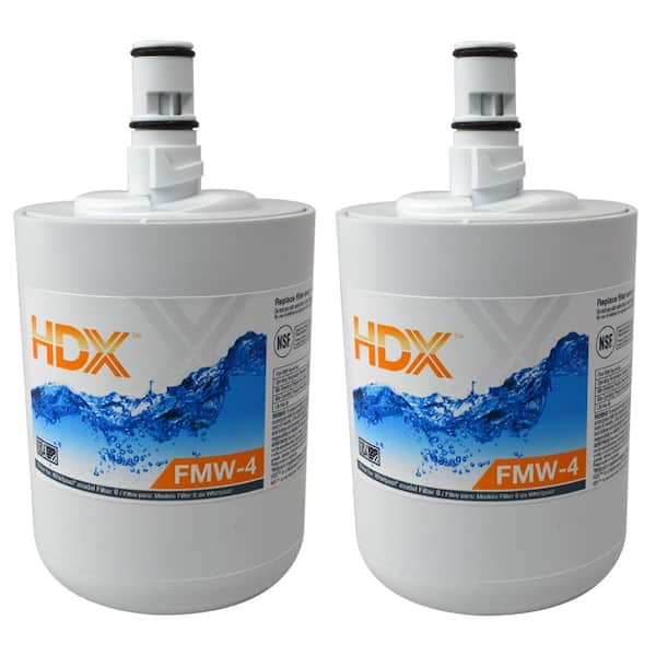 Hdx Fmw 4 Premium Refrigerator Water Filter Replacement Fits Whirlpool Filter 8 2 Pack 107043 The Home Depot