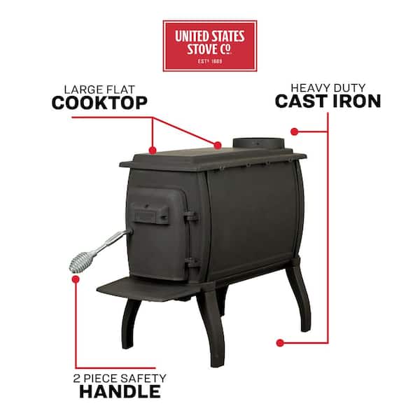 US Stove US Stove 900 sq. ft. Wood Stove US1261E - The Home Depot