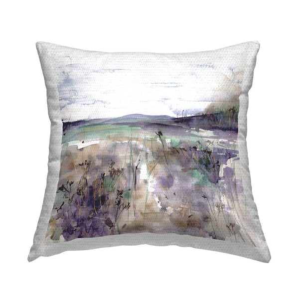 Stupell Industries Abstract Distant Mountain Outdoor Printed Throw Pillow by Melissa Wang